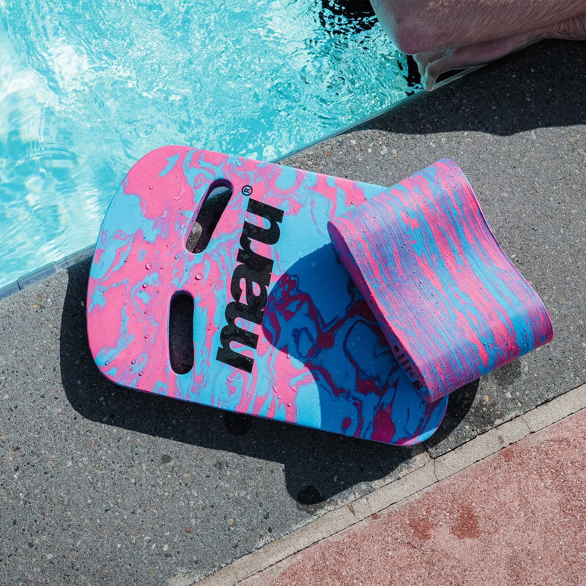 Kickboard - Blue and Pink Swirl