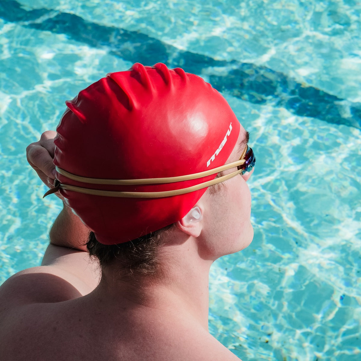 Silicone Swim Cap - Red