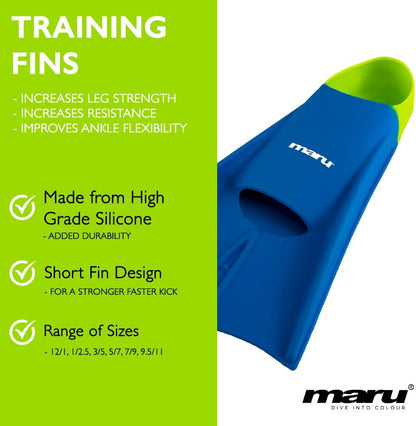 Training Fins - Blue and Lime