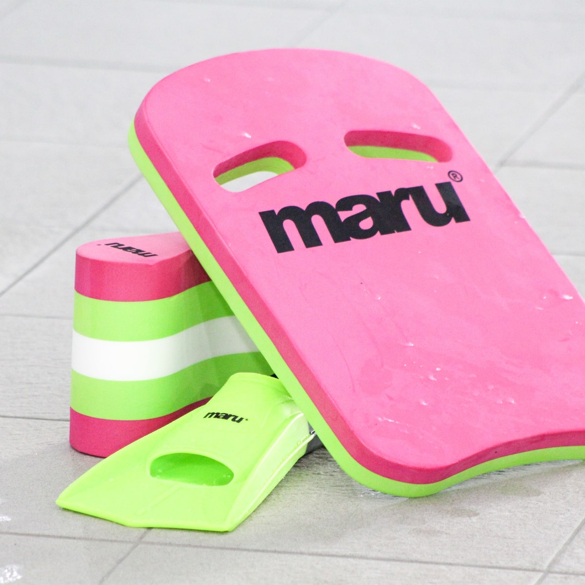 Adult Pull Buoy - Pink, Lime and White