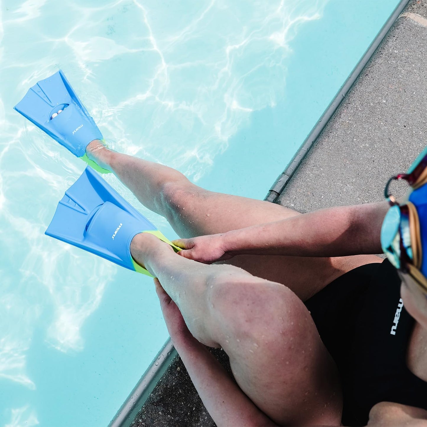 Training Fins - Blue and Lime