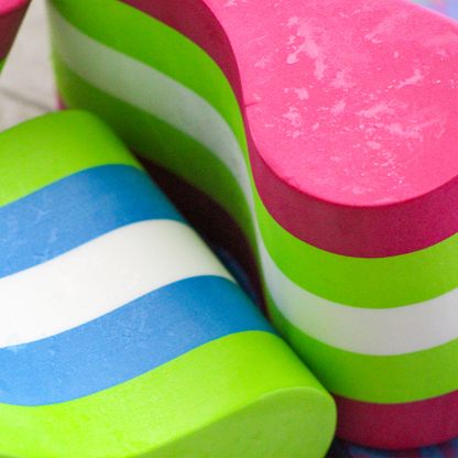 Adult Pull Buoy - Pink, Lime and White