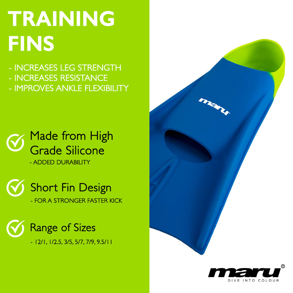 Training Fins - Blue and Lime