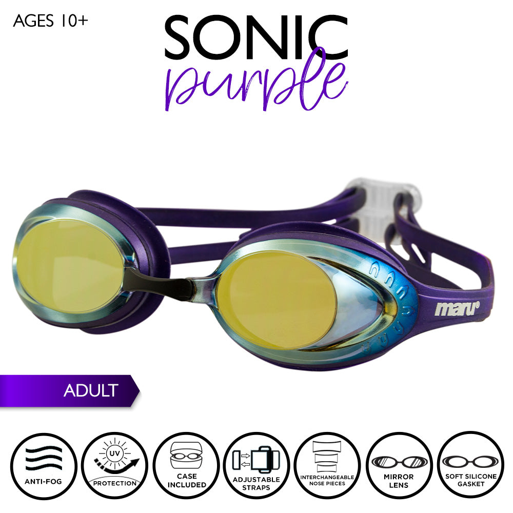 Sonic Mirror Anti-Fog Goggles - Purple, Blue and Gold