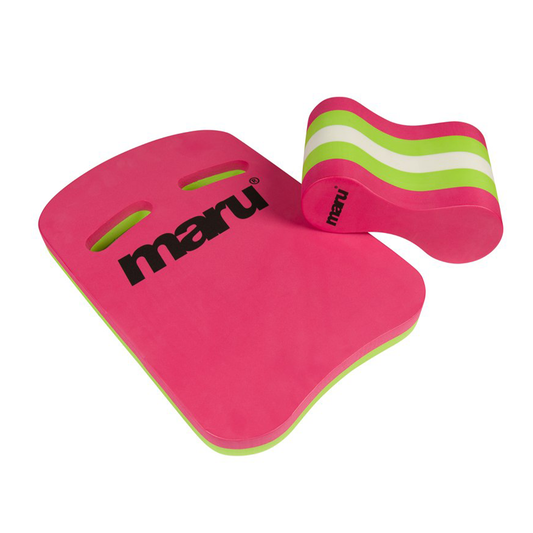 Maru Adult Float Bundle - Pink Lime (inc. Free Pink Mesh Swim Bag £9.49 RRP)