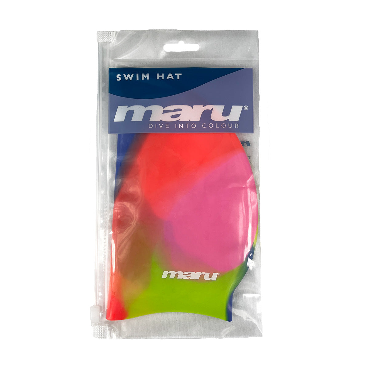 Silicone Swim Cap - Pink, Blue and Red