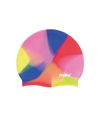 Silicone Swim Cap - Pink, Blue and Red