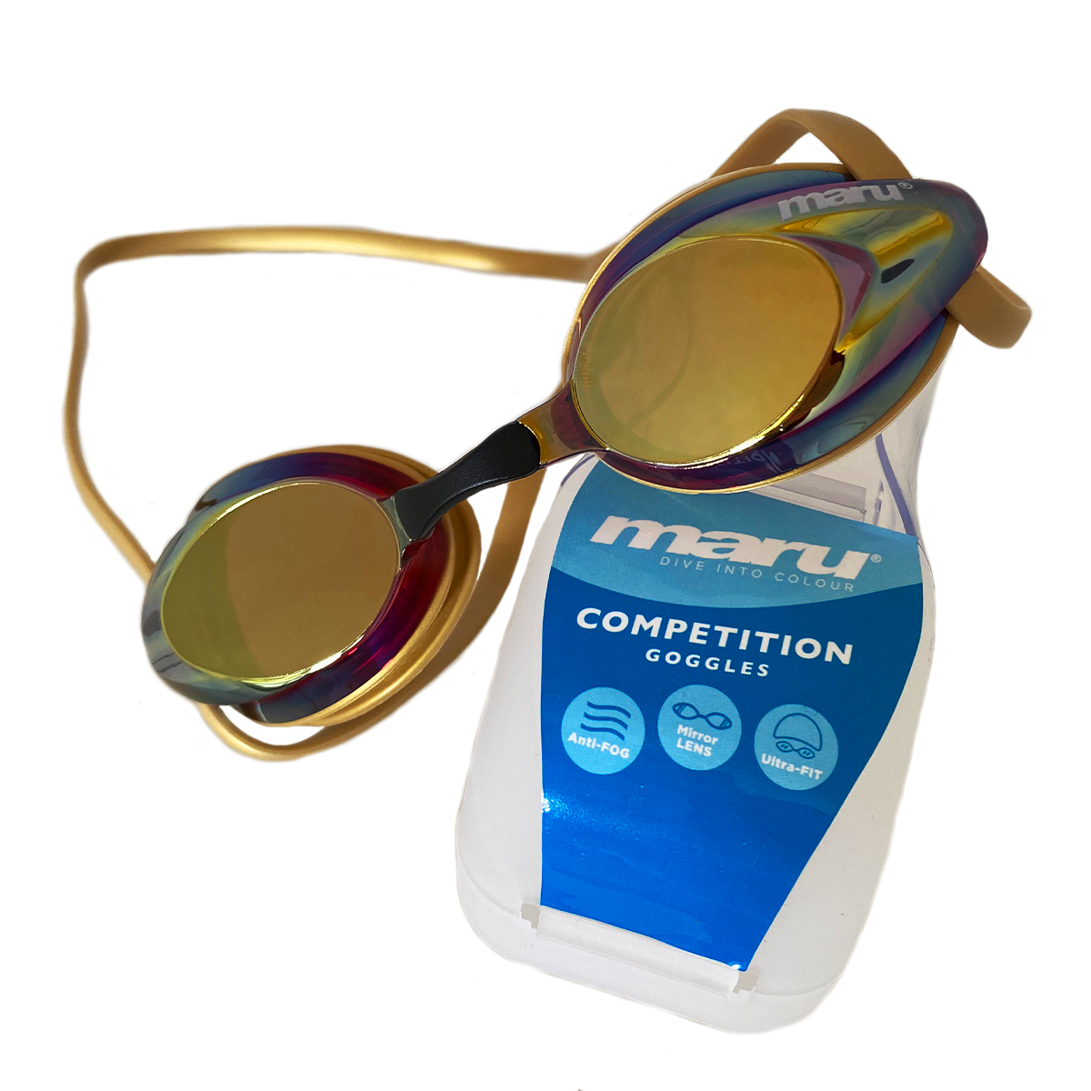 Pulse Mirror Anti-Fog Adult Goggles - Gold, Pink and Blue