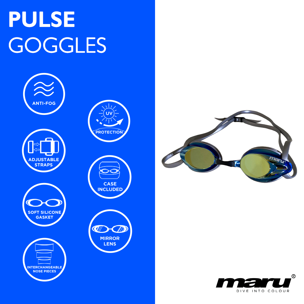 Pulse Mirror Anti-Fog Goggles- Gold, Pink and Blue