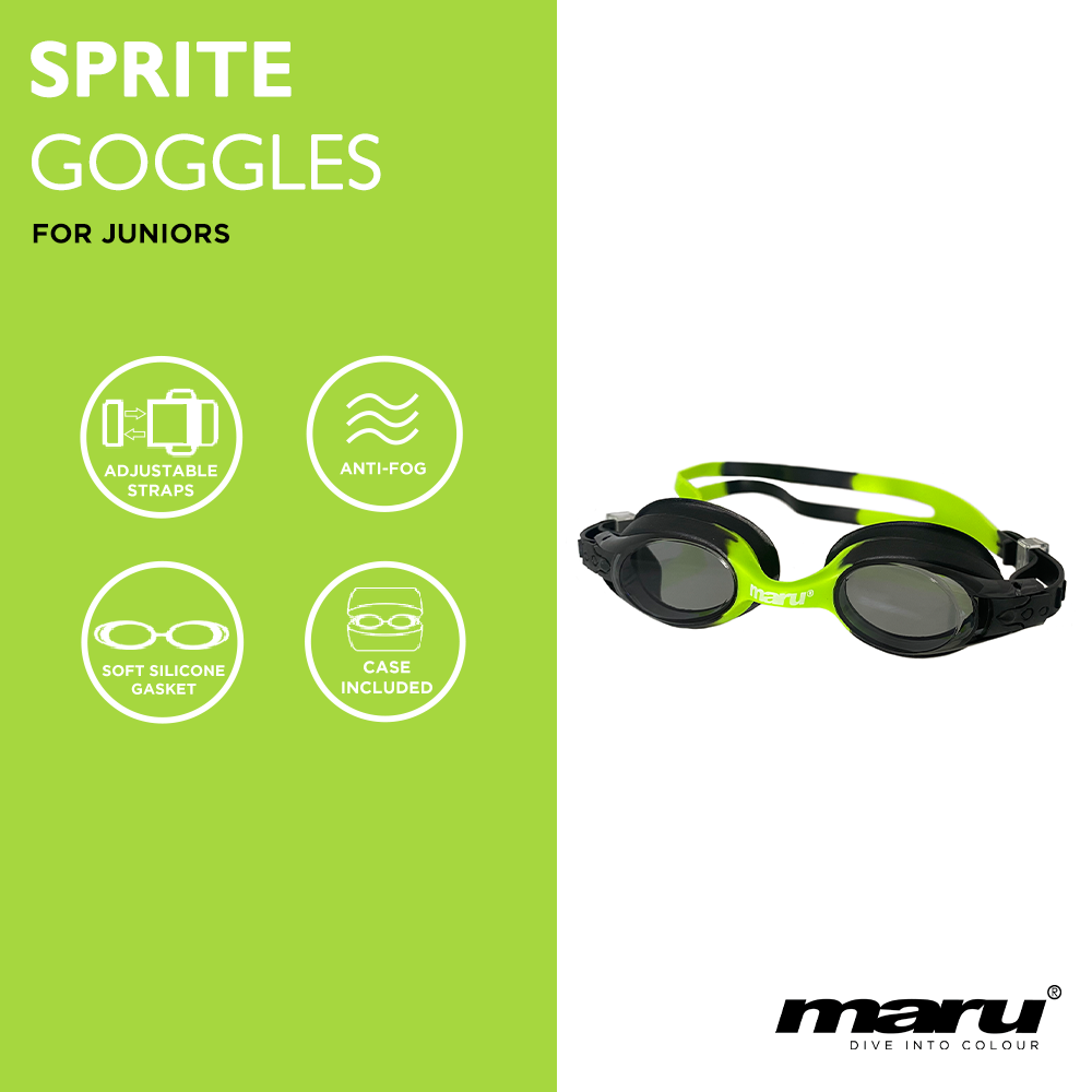 Sprite Anti-Fog Junior Goggle - Black and Green