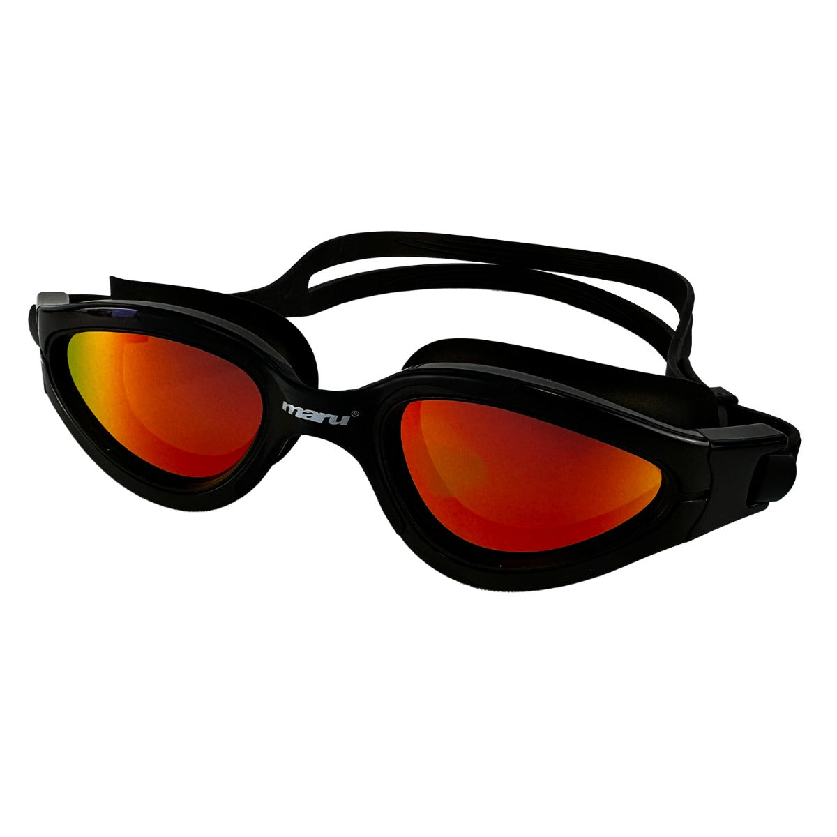 Groove Polarised Mirror Anti Fog Swimming Goggle - Black