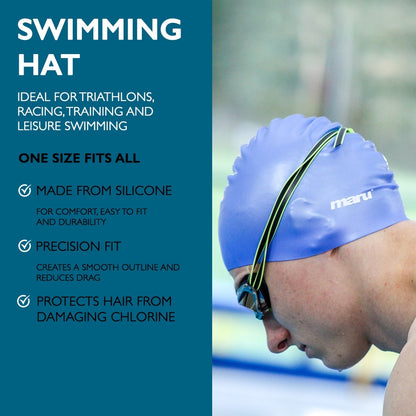 Silicone Swim Cap - Blue