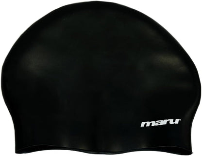 Long Hair Swimming Hat - Black