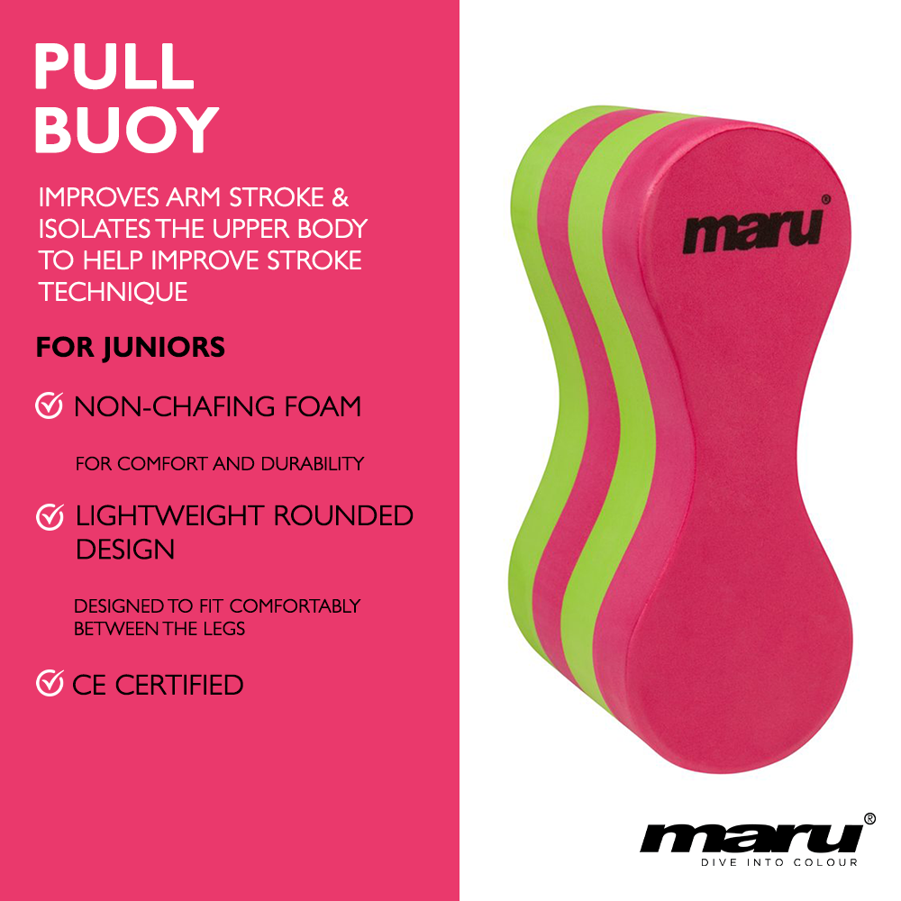 Junior Pull Buoy - Pink and Lime